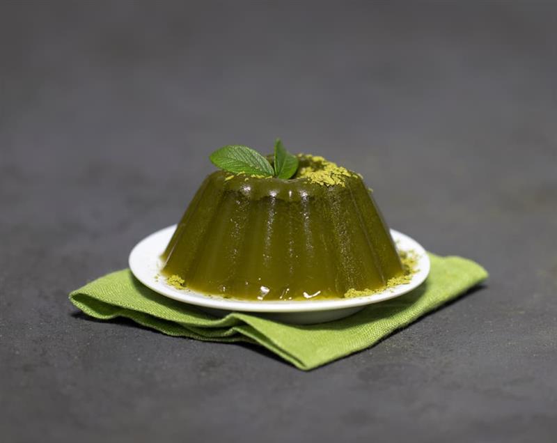 วุ้นชาเขียวสูตรเนียนนุ่มเด้งดึ๋ง 